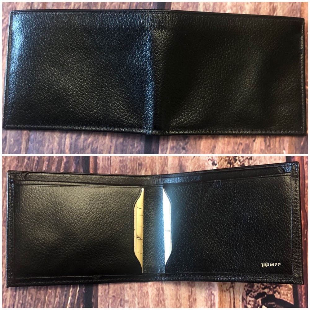 LAST CHANCE‼️Vintage Rumpp Black Cowhide Wallet - Picture 4 of 8